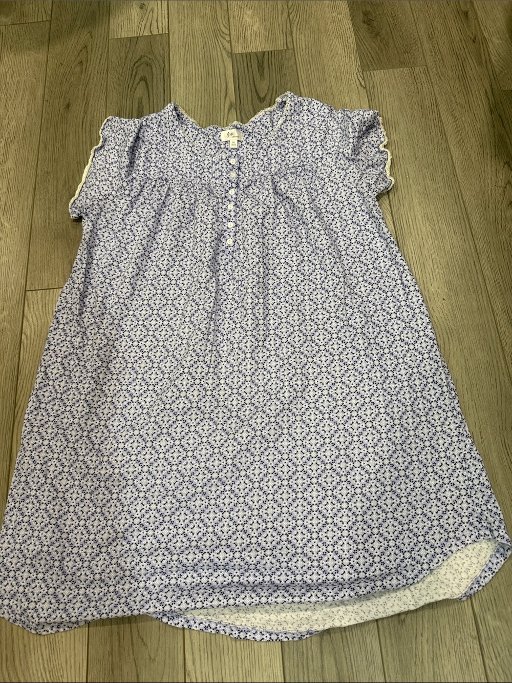 Women’s Blue Floral Nightgown Dress